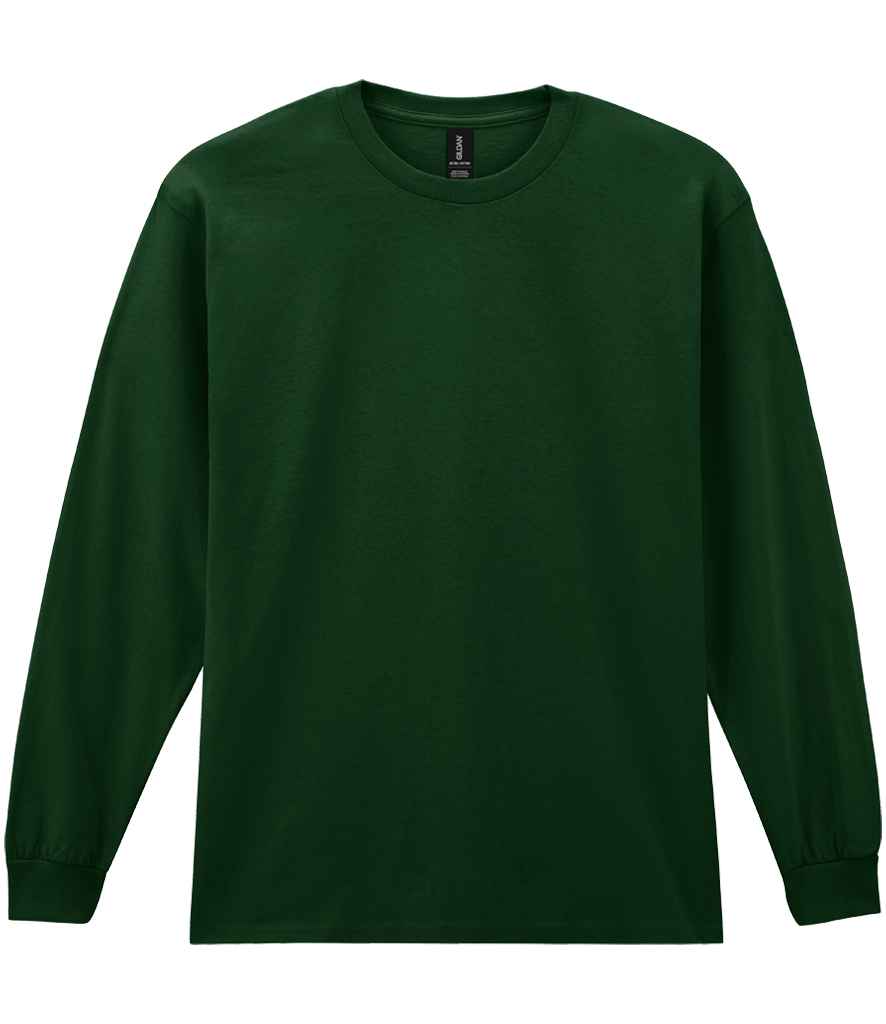 Gildan Ultra Cotton Long Sleeve T-Shirt for Irish Businesses and Events Forest Green 3XL