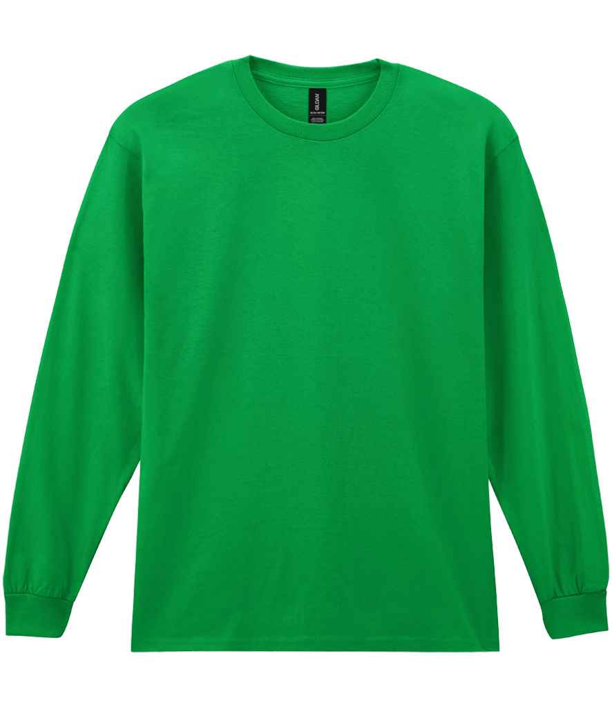 Gildan Ultra Cotton Long Sleeve T-Shirt for Irish Businesses and Events Irish Green 3XL