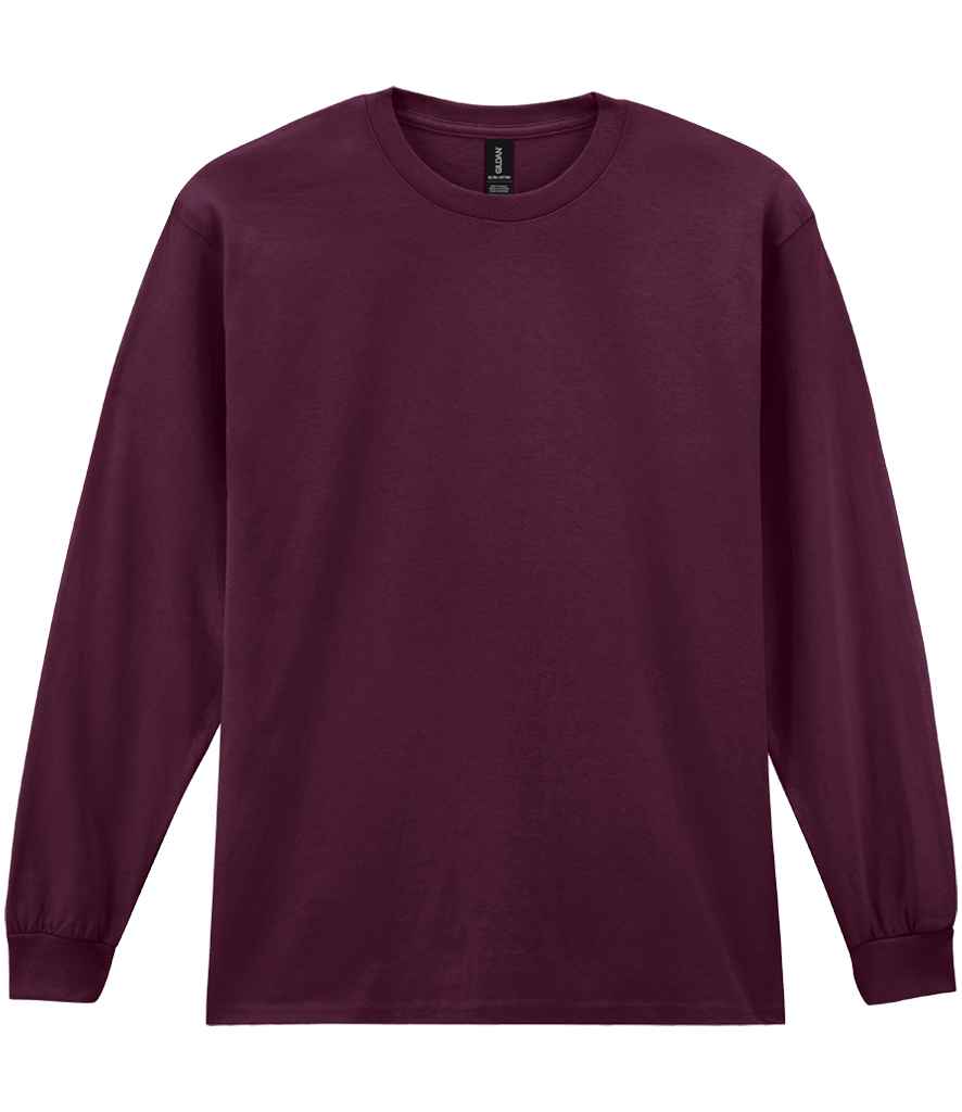 Gildan Ultra Cotton Long Sleeve T-Shirt for Irish Businesses and Events Maroon 3XL