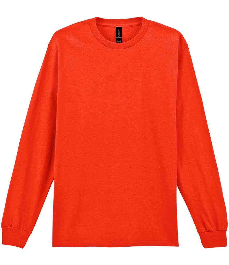 Gildan Ultra Cotton Long Sleeve T-Shirt for Irish Businesses and Events Orange 5XL