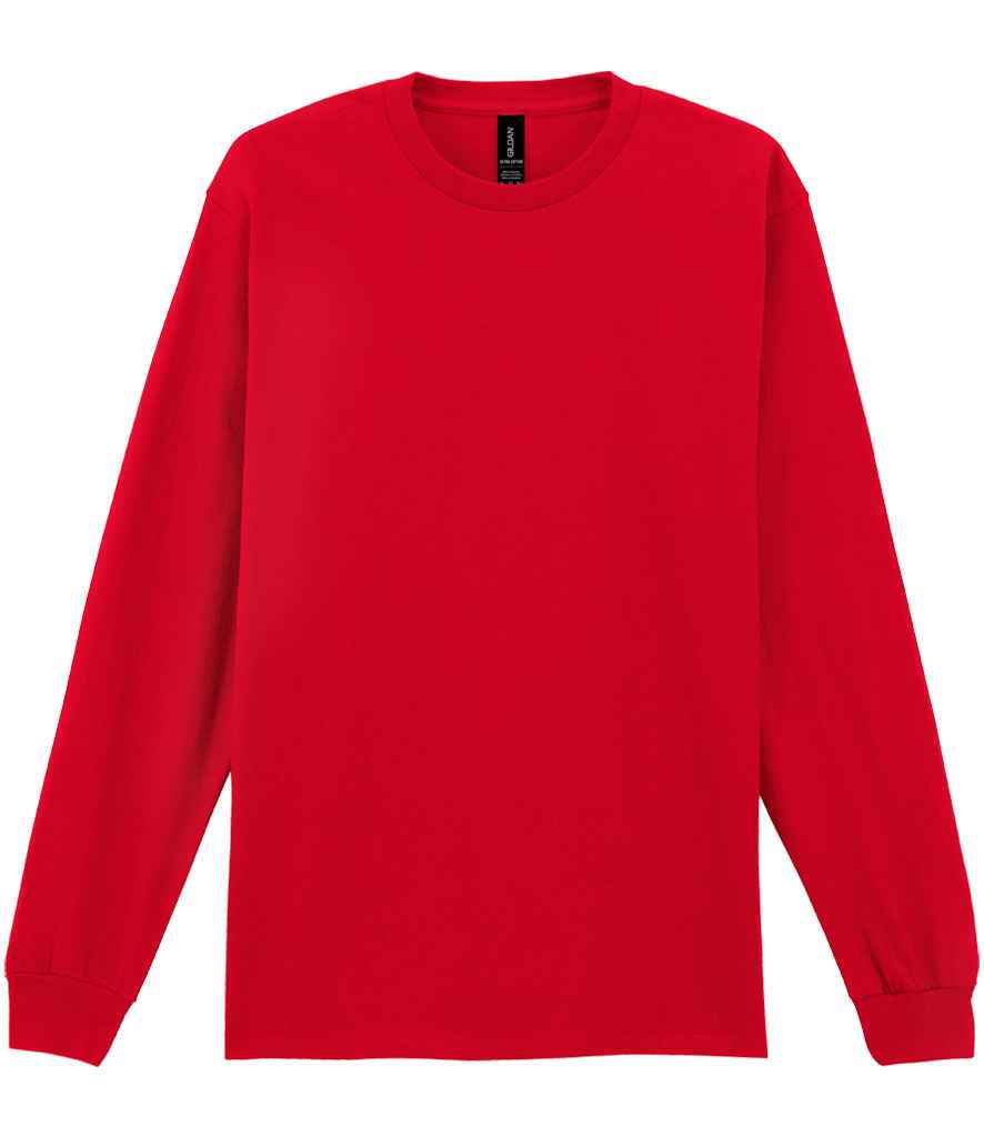 Gildan Ultra Cotton Long Sleeve T-Shirt for Irish Businesses and Events Red 4XL