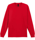 Gildan Ultra Cotton Long Sleeve T-Shirt for Irish Businesses and Events Red 4XL