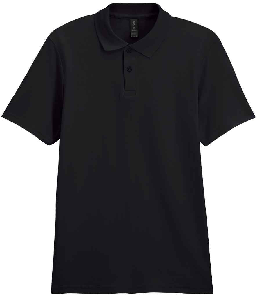 Gildan SoftStyle Double Piqué Polo Shirt – Comfortable and Durable Polos for Irish Businesses Black 4XL