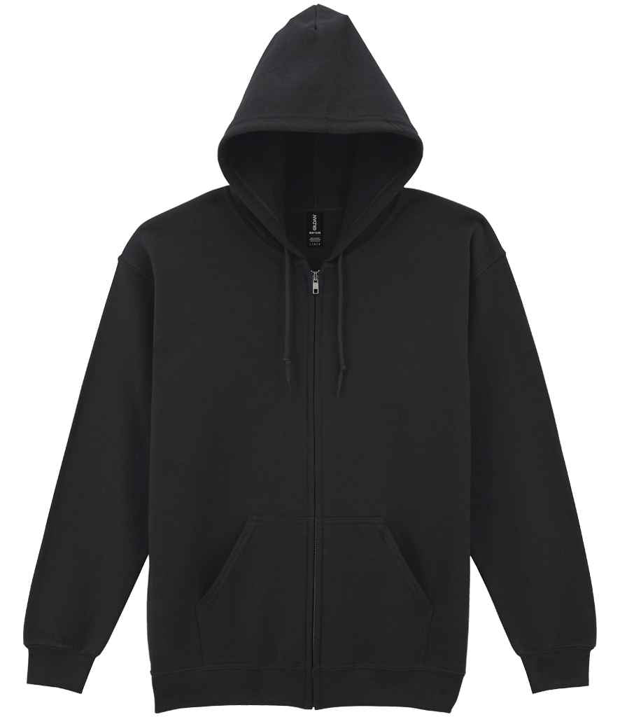 Gildan Heavy Blend Zip Hooded Sweatshirt – Durable Comfort for Irish Businesses Black 5XL