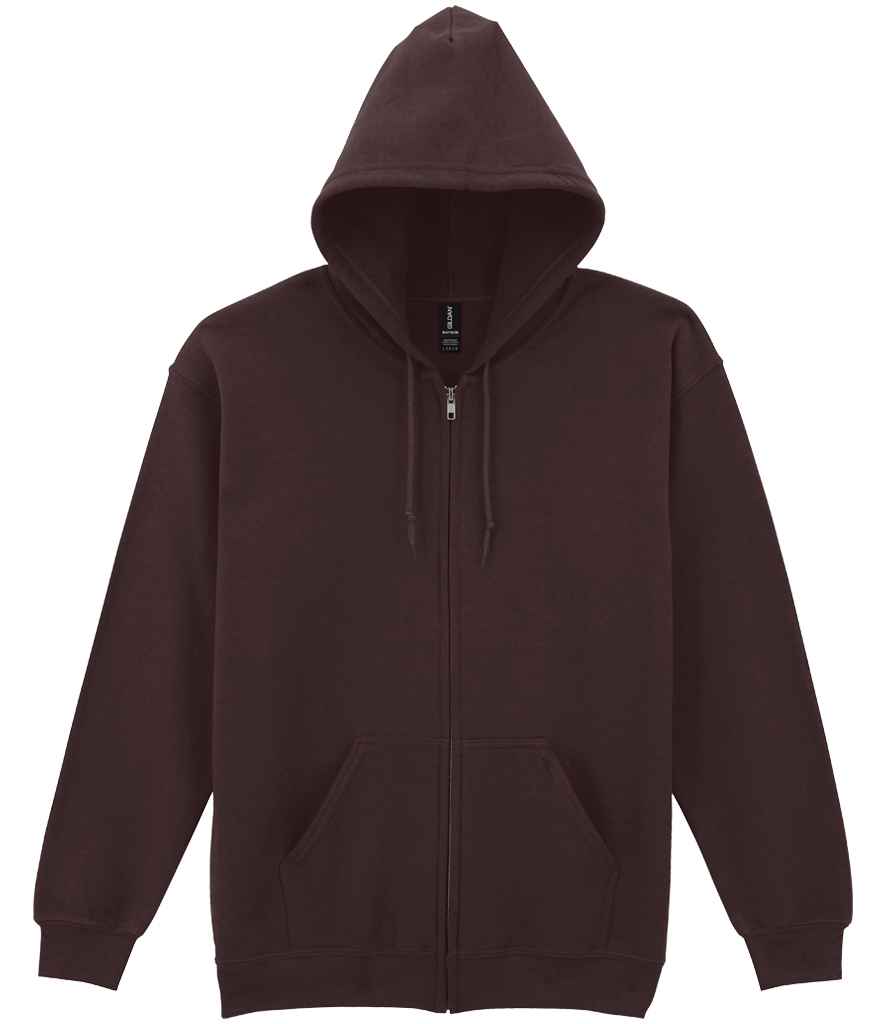 Gildan Heavy Blend Zip Hooded Sweatshirt – Durable Comfort for Irish Businesses Dark Chocolate XL