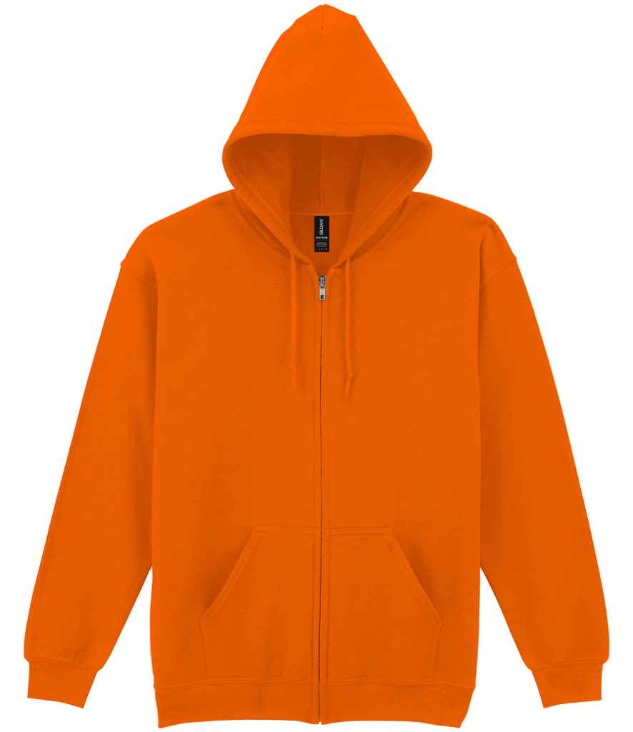 Gildan Heavy Blend Zip Hooded Sweatshirt – Durable Comfort for Irish Businesses S Orange XXL