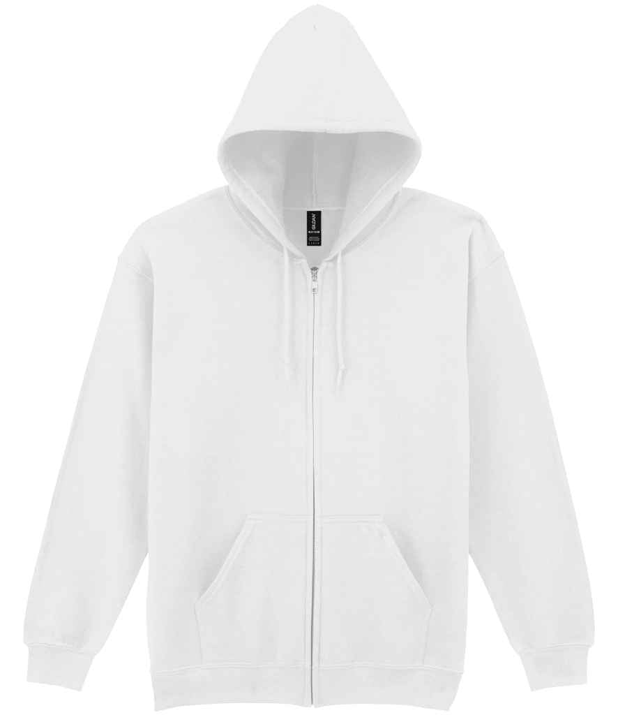 Gildan Heavy Blend Zip Hooded Sweatshirt – Durable Comfort for Irish Businesses White 3XL