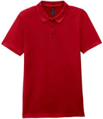 Ladies SoftStyle Double Piqué Polo Shirt - Gildan Ladies SoftStyle® Double Piqué Polo Shirt Cherry Red XXL