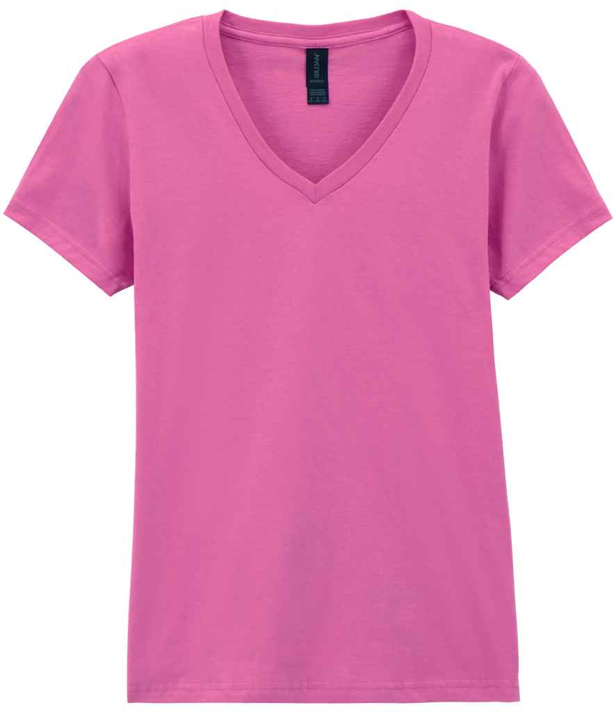 Gildan Ladies SoftStyle V Neck T-Shirt - Comfortable & Durable Apparel for Irish Businesses Azalea XXL