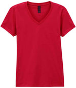 Gildan Ladies SoftStyle V Neck T-Shirt - Comfortable & Durable Apparel for Irish Businesses Cherry Red M