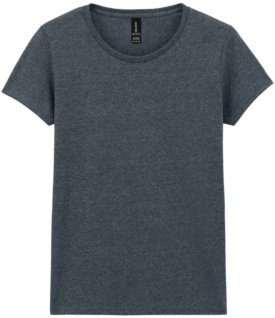 Gildan Ladies Heavy Cotton T-Shirt at Fou Tees Ireland Dark Heather L