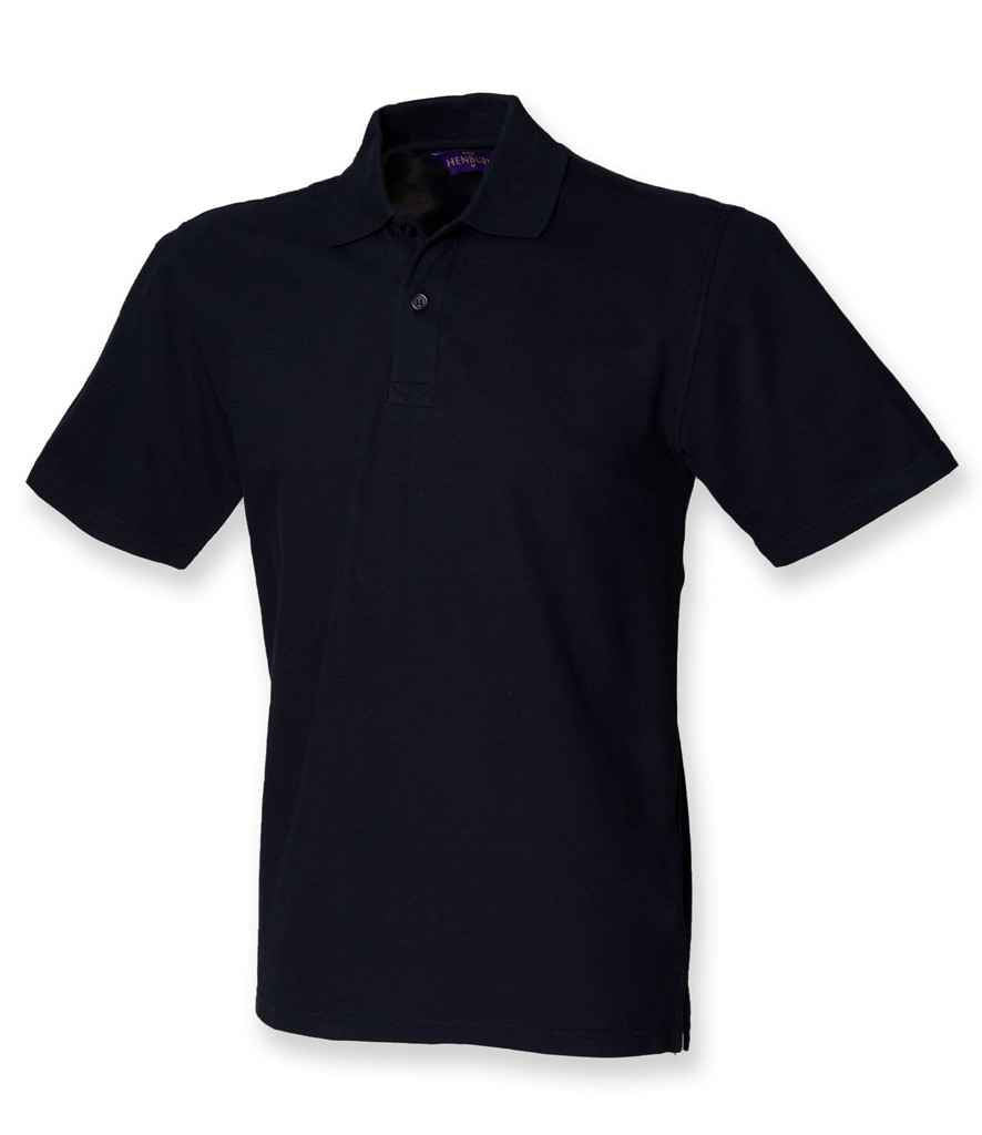 Henbury Unisex Stretch Cotton Piqué Polo Shirt Navy XXL