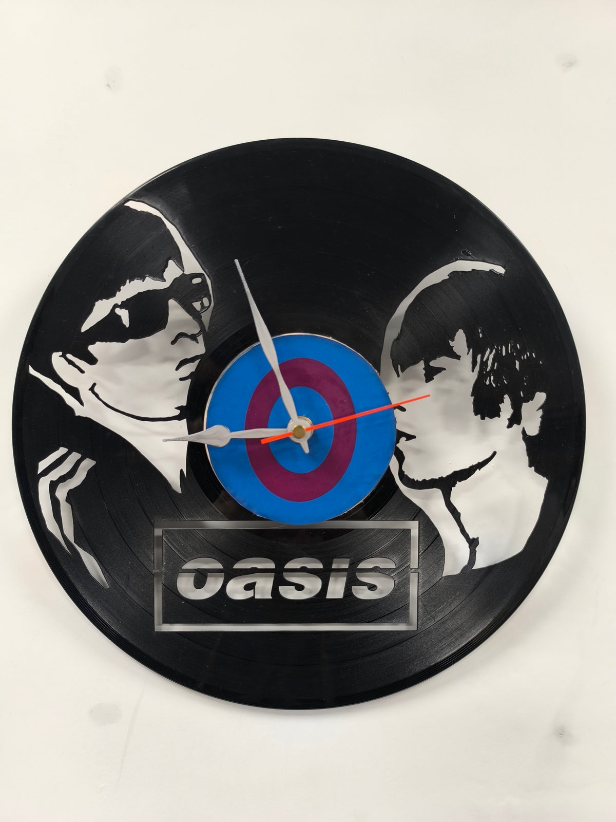 Oasis Vinyl Clock – Unique Recycled Vinyl Record Clock from Fou Tees Ireland