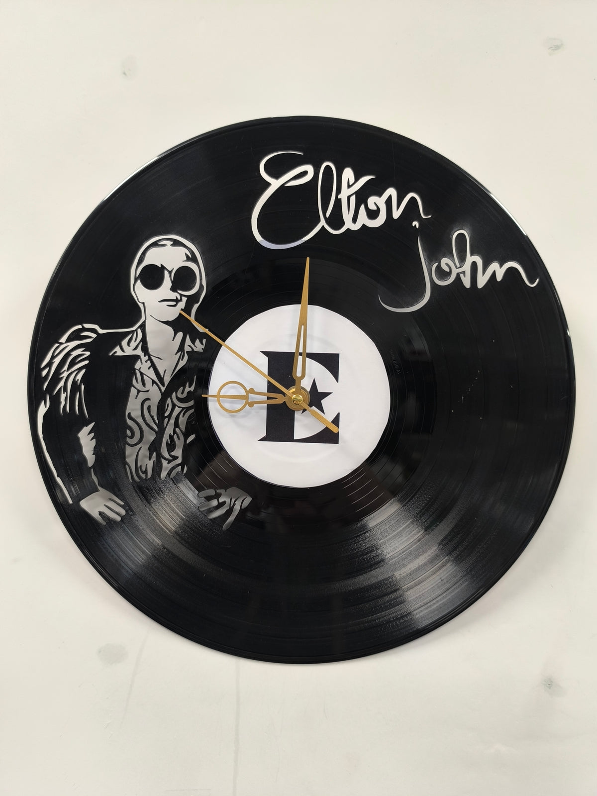 Elton John Vinyl Clock – Stylish Recycled Vinyl Wall Clock
