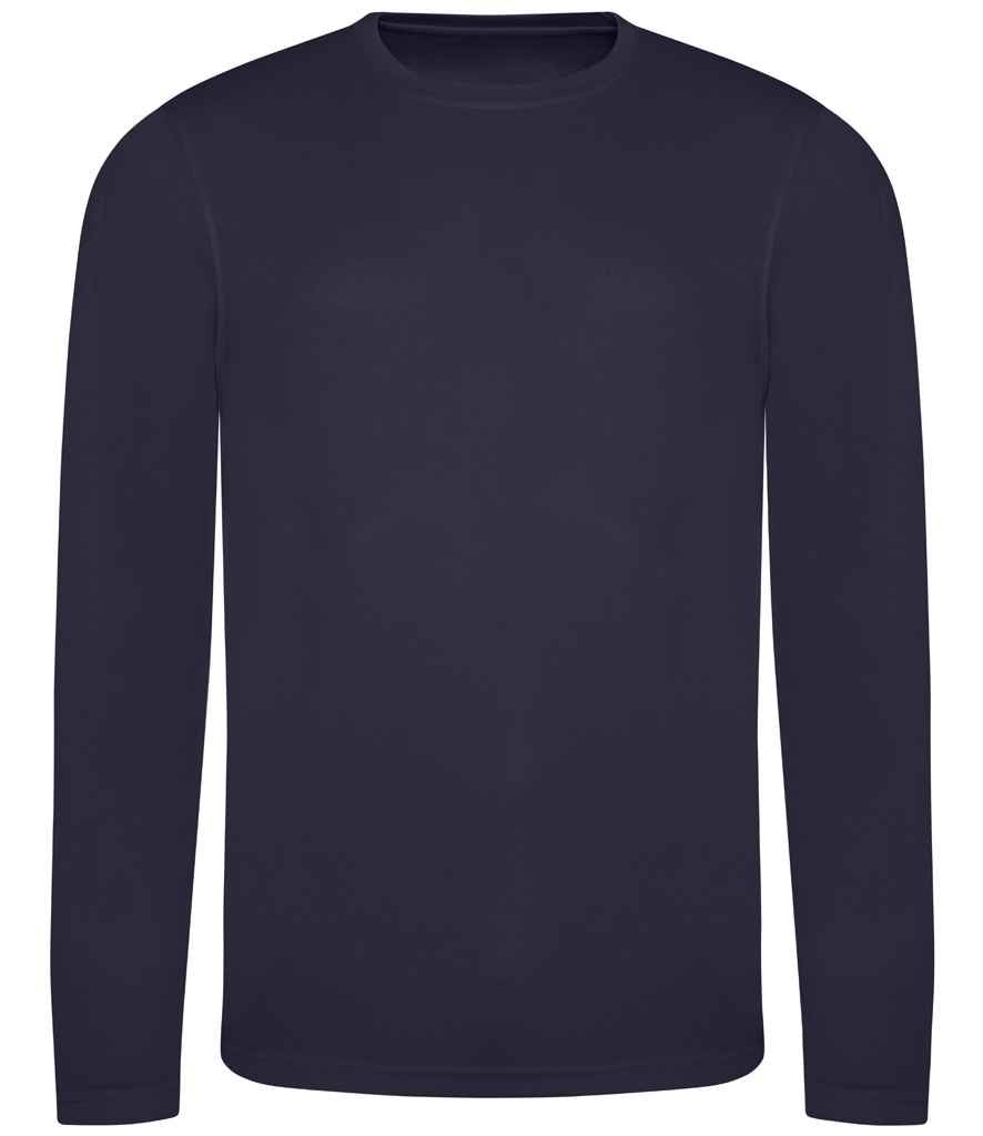 AWDis Cool Long Sleeve Wicking T-Shirt – Breathable & UV Protective Performance Wear French Navy XXL