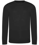 AWDis Cool Long Sleeve Wicking T-Shirt – Breathable & UV Protective Performance Wear Jet Black XXL