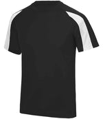 AWDis Cool Contrast Wicking T-Shirt – Lightweight Performance Shirt for Irish Businesses Jet Black/Arctic White XXL