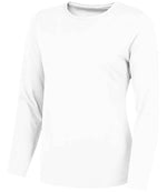 AWDis Ladies Cool Long Sleeve T-Shirt for Irish Businesses and Events Arctic White XL