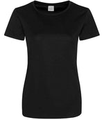 AWDis Ladies Cool Smooth T-Shirt – Comfortable Performance Wear from Fou Tees Ireland Jet Black XL