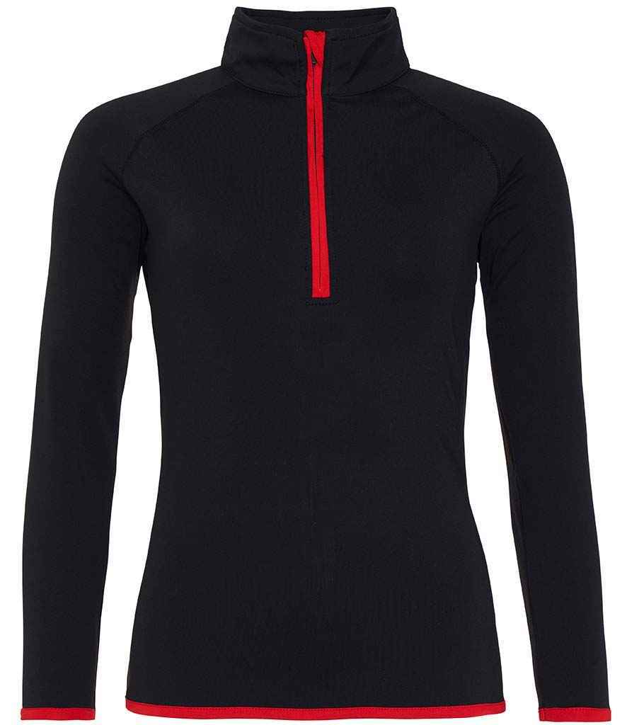 AWDis Ladies Cool Half Zip Sweat Top - Performance and Comfort