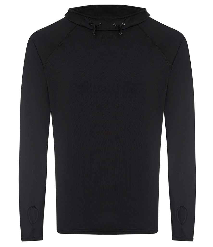 AWDis Cool Cowl Neck Top - Comfortable Performance Hooded Top for Irish Businesses Jet Black XXL