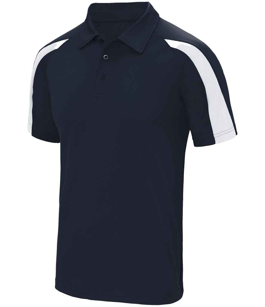 AWDis Cool Contrast Polo Shirt - Lightweight & Durable Polo for Irish Businesses French Navy/Arctic White XXL