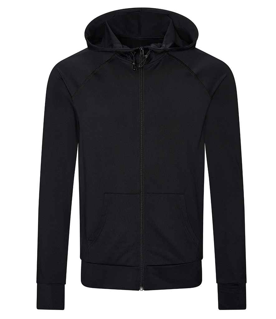 AWDis Cool Contrast Zoodie – Lightweight Performance Hoodie for Irish Businesses Jet Black XXL