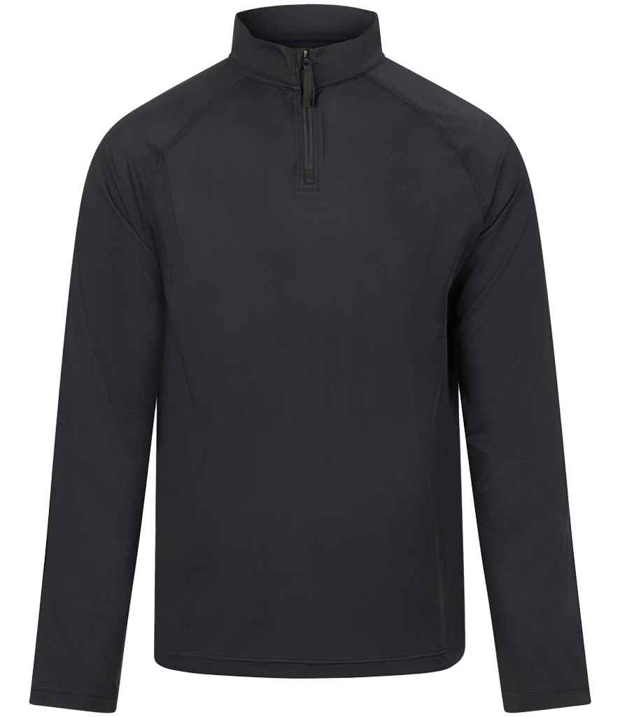 lightweight active quarter zip top - AWDis Cool Lightweight Active 1/4 Zip Top Jet Black XXL