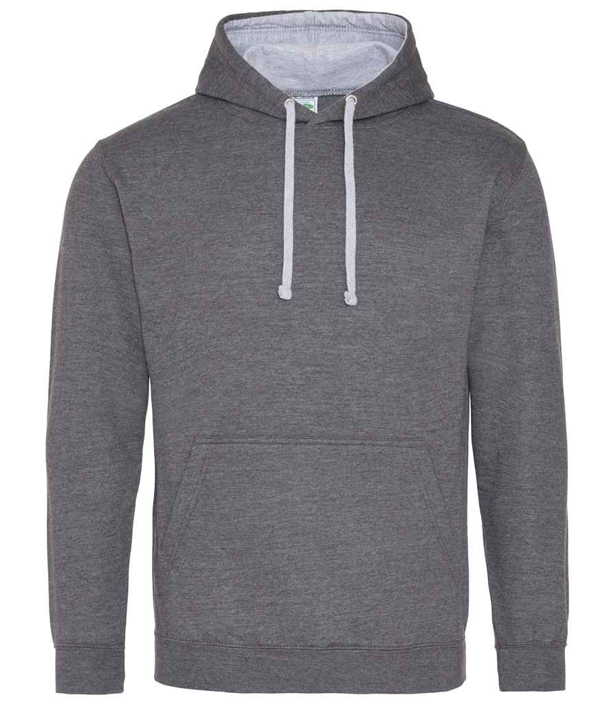 Varsity Hoodie – Comfortable and Stylish AWDis Hoodie Charcoal/Heather Grey XXL