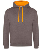 Varsity Hoodie – Comfortable and Stylish AWDis Hoodie Charcoal/Orange Crush XXL