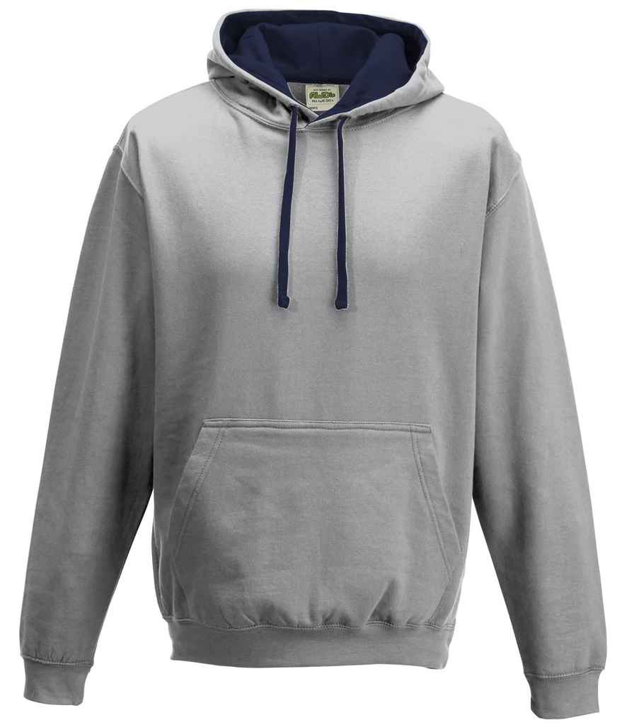 Varsity Hoodie – Comfortable and Stylish AWDis Hoodie Heather Grey/New French Navy XXL