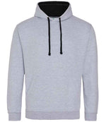 Varsity Hoodie – Comfortable and Stylish AWDis Hoodie Heather Grey/Jet Black XXL