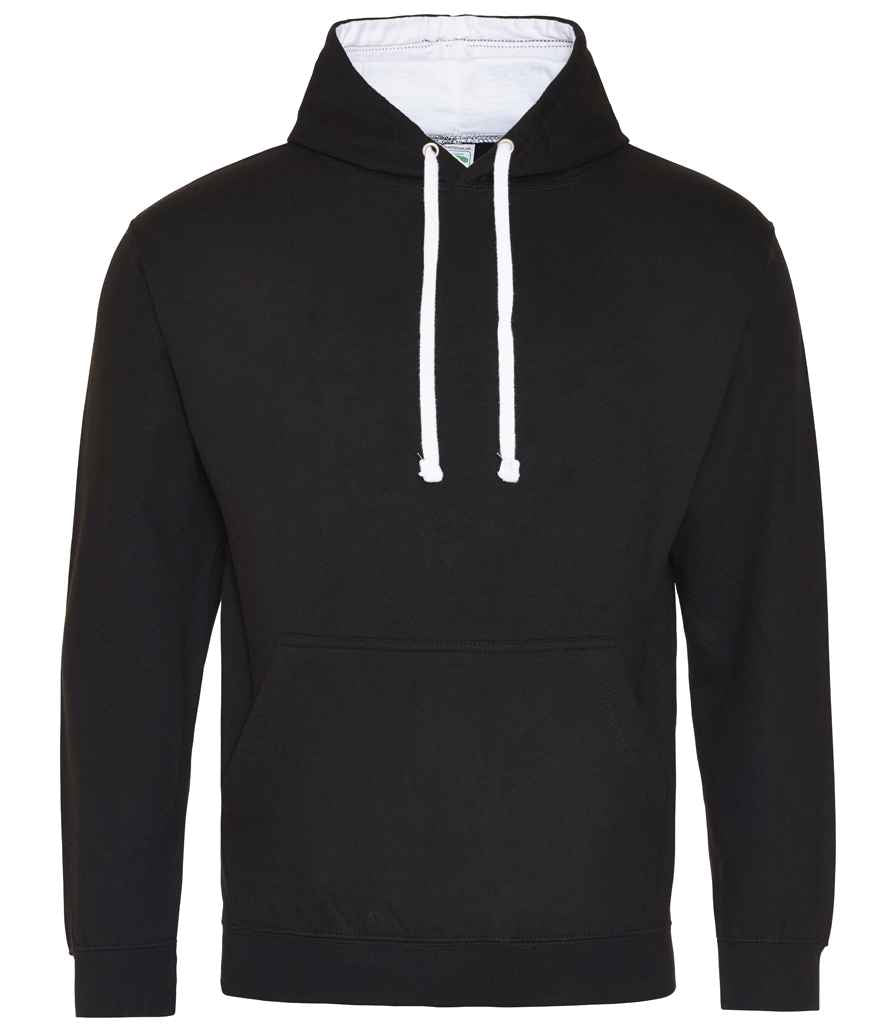 Varsity Hoodie – Comfortable and Stylish AWDis Hoodie Jet Black/Arctic White XXL