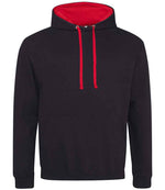 Varsity Hoodie – Comfortable and Stylish AWDis Hoodie Jet Black/Fire Red 5XL