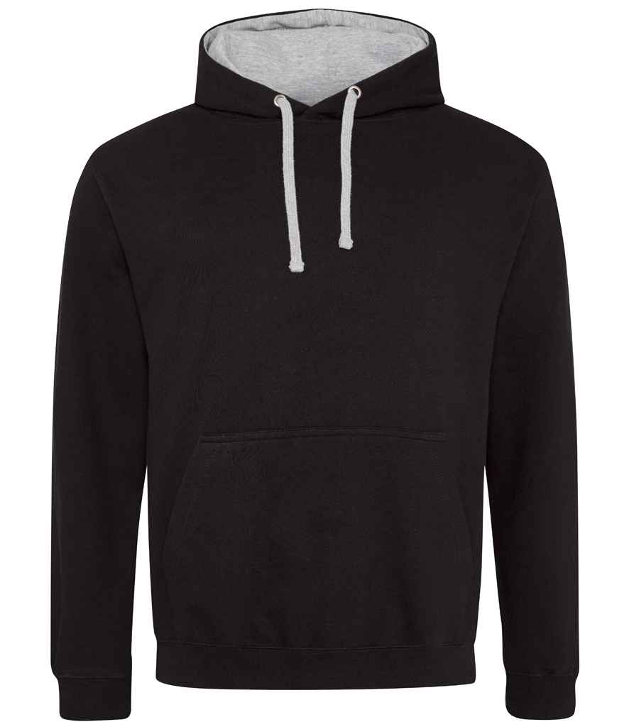 Varsity Hoodie – Comfortable and Stylish AWDis Hoodie Jet Black/Heather Grey 5XL