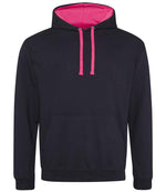 Varsity Hoodie – Comfortable and Stylish AWDis Hoodie Jet Black/Hot Pink XXL