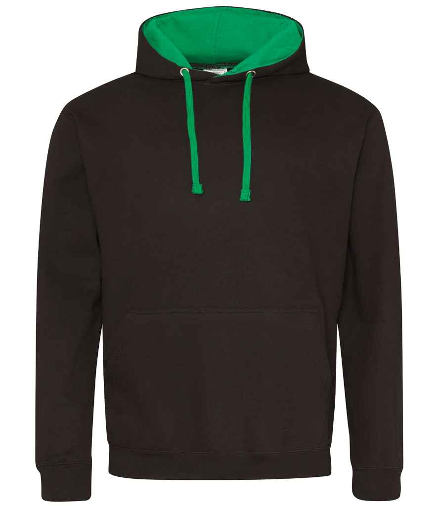 Varsity Hoodie – Comfortable and Stylish AWDis Hoodie Jet Black/Kelly Green XXL