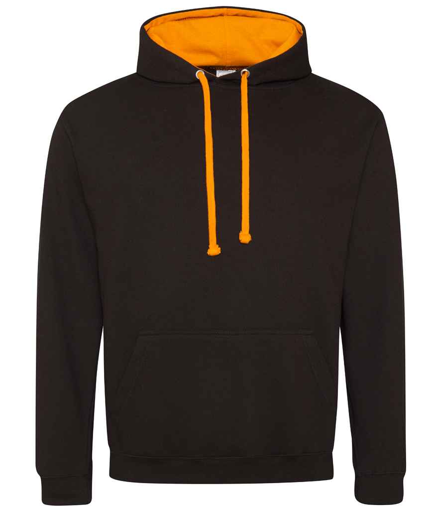 Varsity Hoodie – Comfortable and Stylish AWDis Hoodie Jet Black/Orange Crush XXL
