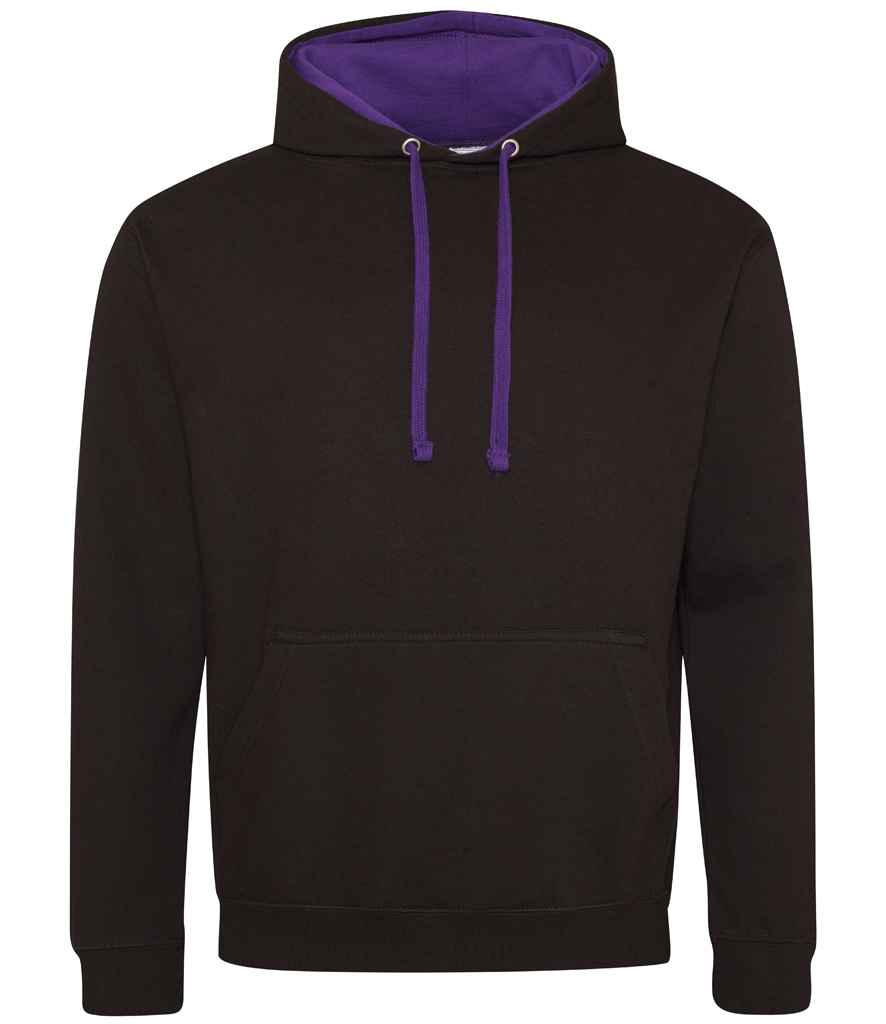 Varsity Hoodie – Comfortable and Stylish AWDis Hoodie Jet Black/Purple XXL