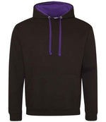 Varsity Hoodie – Comfortable and Stylish AWDis Hoodie Jet Black/Purple XXL