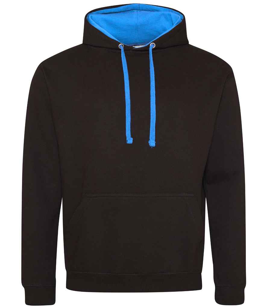 Varsity Hoodie – Comfortable and Stylish AWDis Hoodie Jet Black/Sapphire Blue XXL