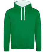 Varsity Hoodie – Comfortable and Stylish AWDis Hoodie Kelly Green/Arctic White XXL