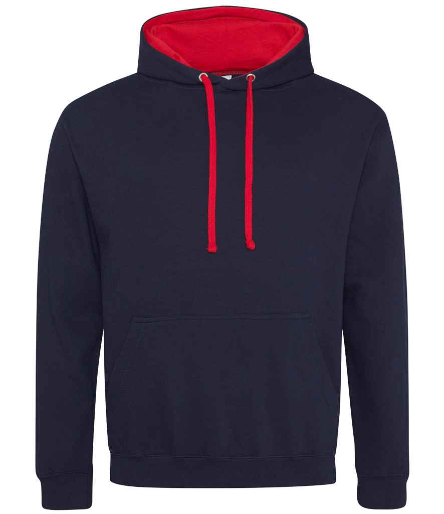Varsity Hoodie – Comfortable and Stylish AWDis Hoodie New French Navy/Fire Red 3XL