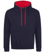 Varsity Hoodie – Comfortable and Stylish AWDis Hoodie New French Navy/Fire Red 3XL