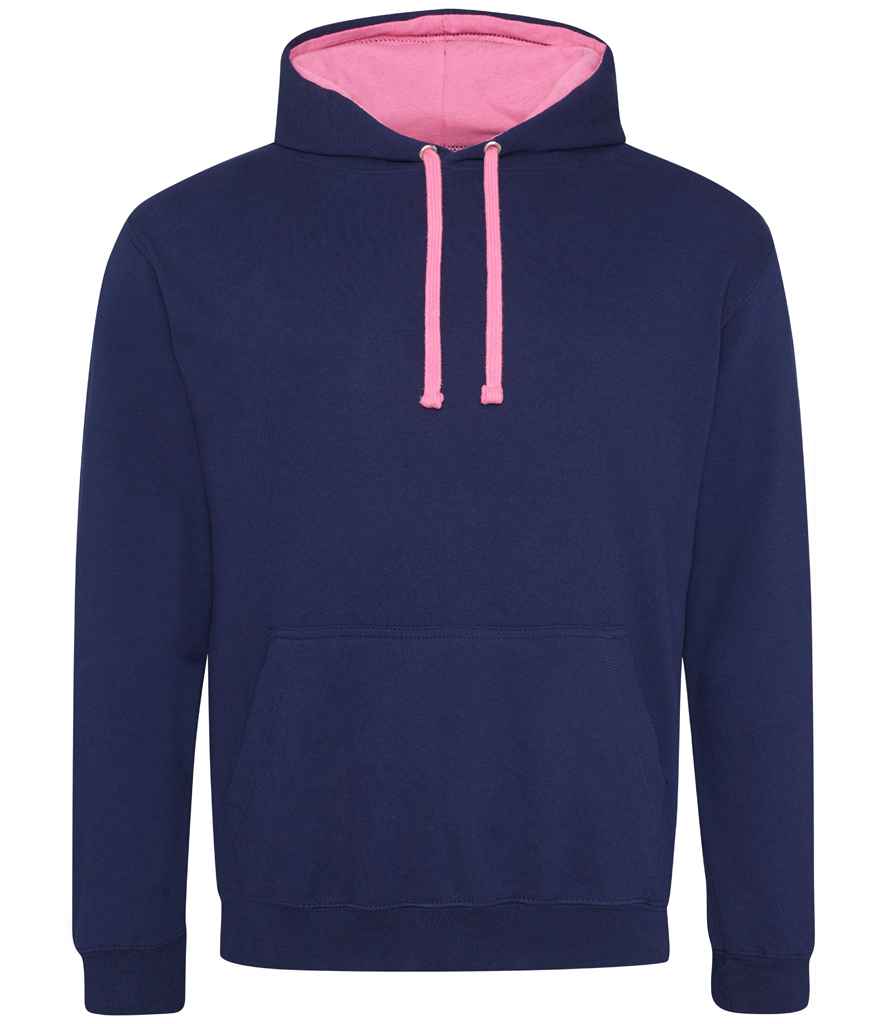 Varsity Hoodie – Comfortable and Stylish AWDis Hoodie Oxford Navy/Candyfloss Pink XXL