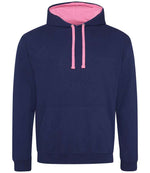 Varsity Hoodie – Comfortable and Stylish AWDis Hoodie Oxford Navy/Candyfloss Pink XXL