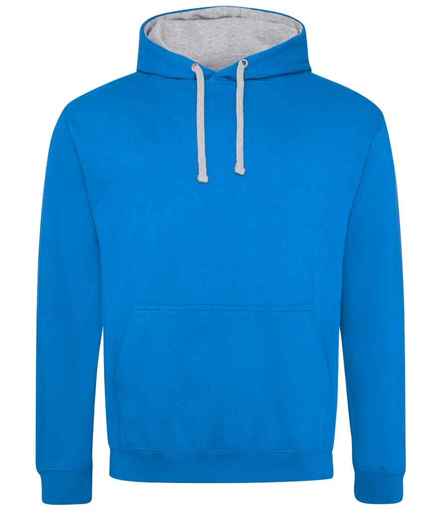 Varsity Hoodie – Comfortable and Stylish AWDis Hoodie Sapphire Blue/Heather Grey XXL