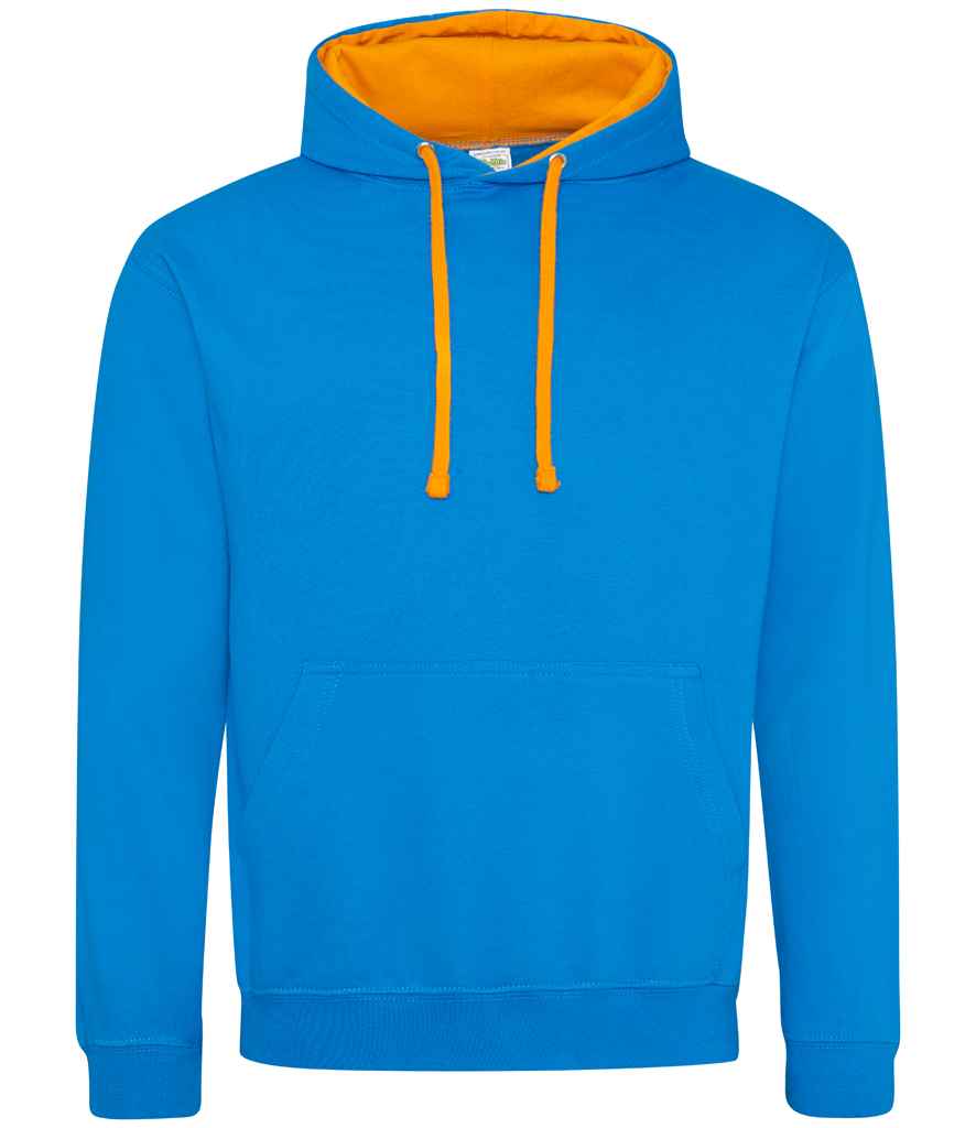 Varsity Hoodie – Comfortable and Stylish AWDis Hoodie Sapphire Blue/Orange Crush XXL