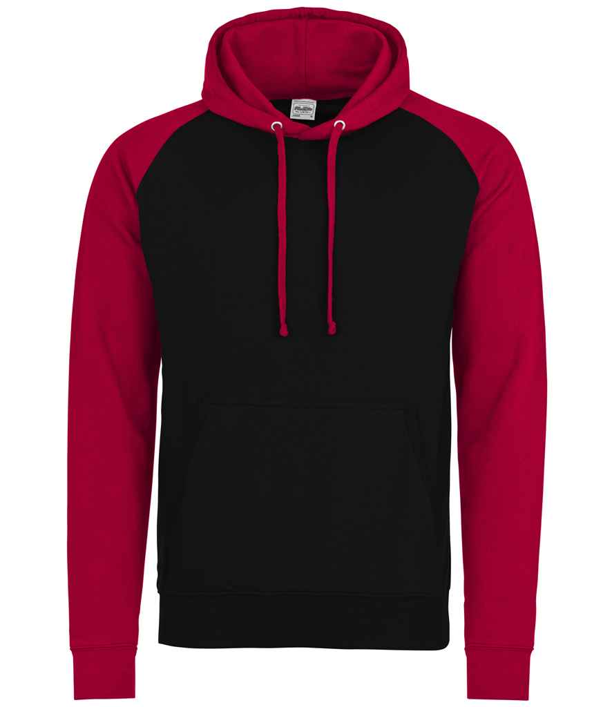 AWDis Baseball Hoodie – Comfortable and Stylish Hoodies for Irish Organisations Jet Black/Fire Red XXL