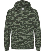 AWDis Kids Camo Hoodie – Comfortable and Durable Children's Hoodie from Fou Tees Ireland Green Camo 9-11